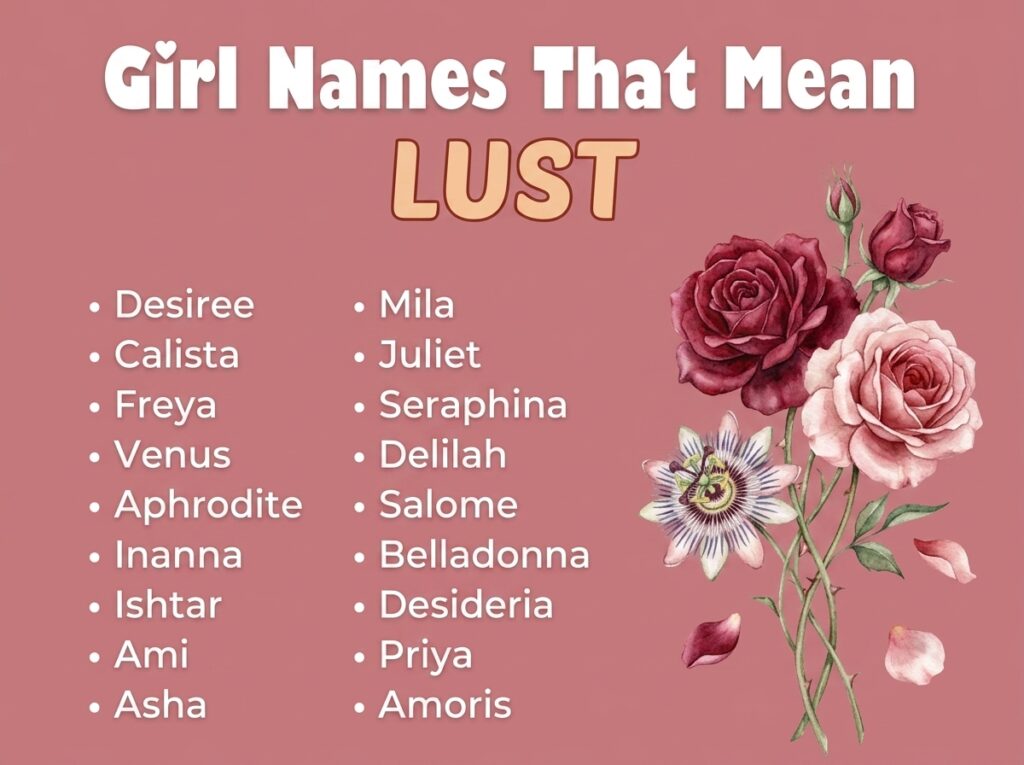 Girl Names That Mean Lust