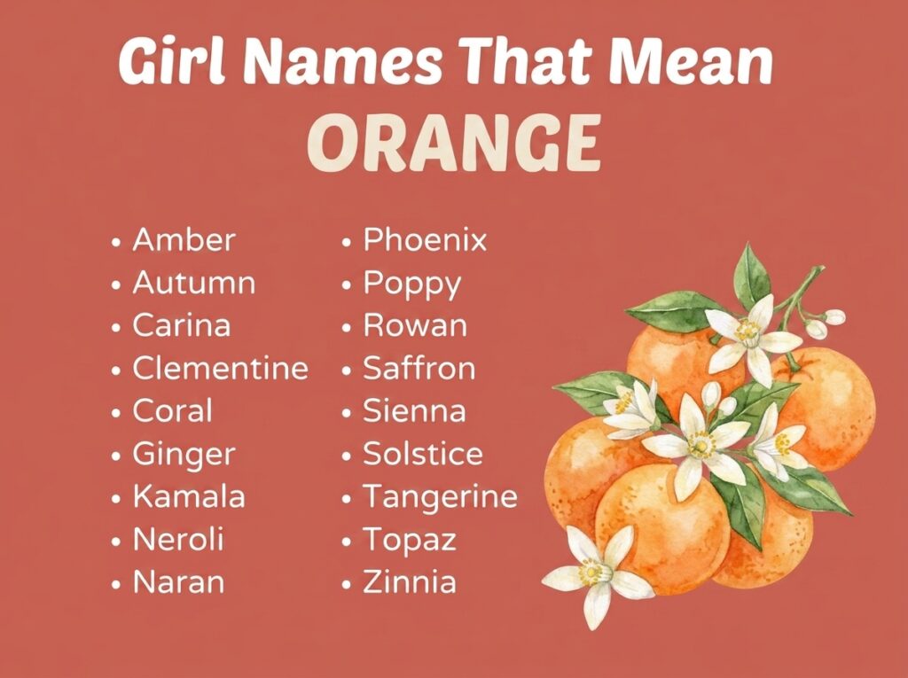 Girl Names That Mean Orange