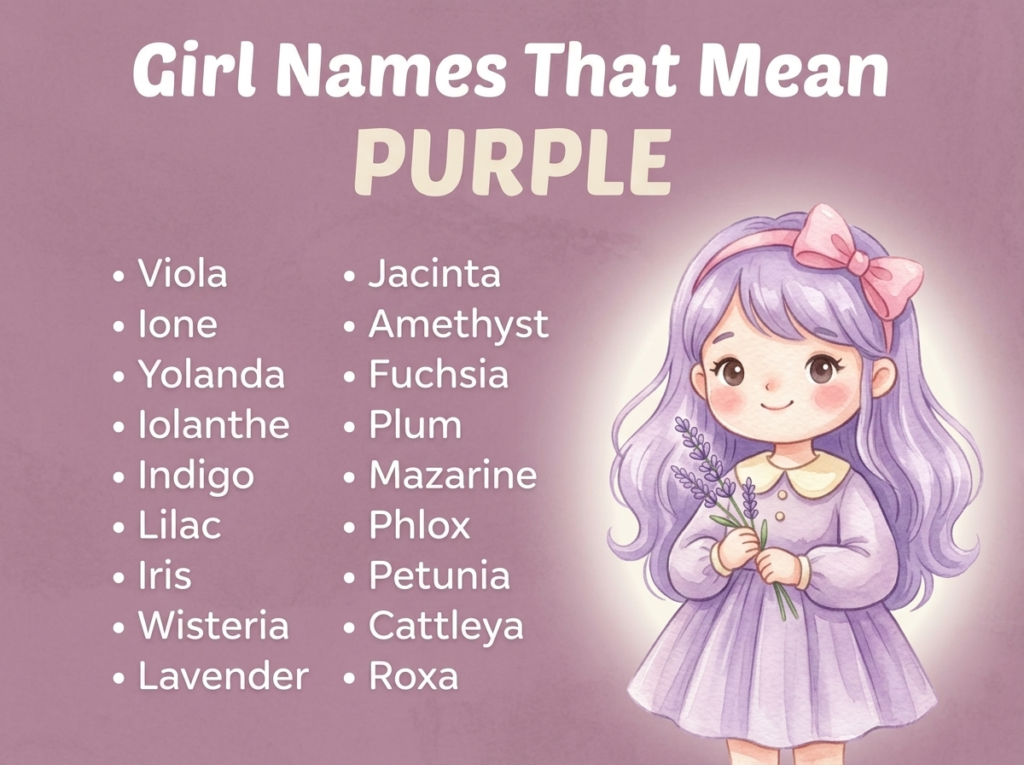 Girl Names That Mean Color Purple