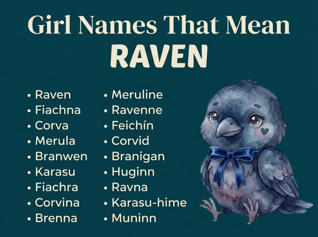 Girl Names That Mean Raven