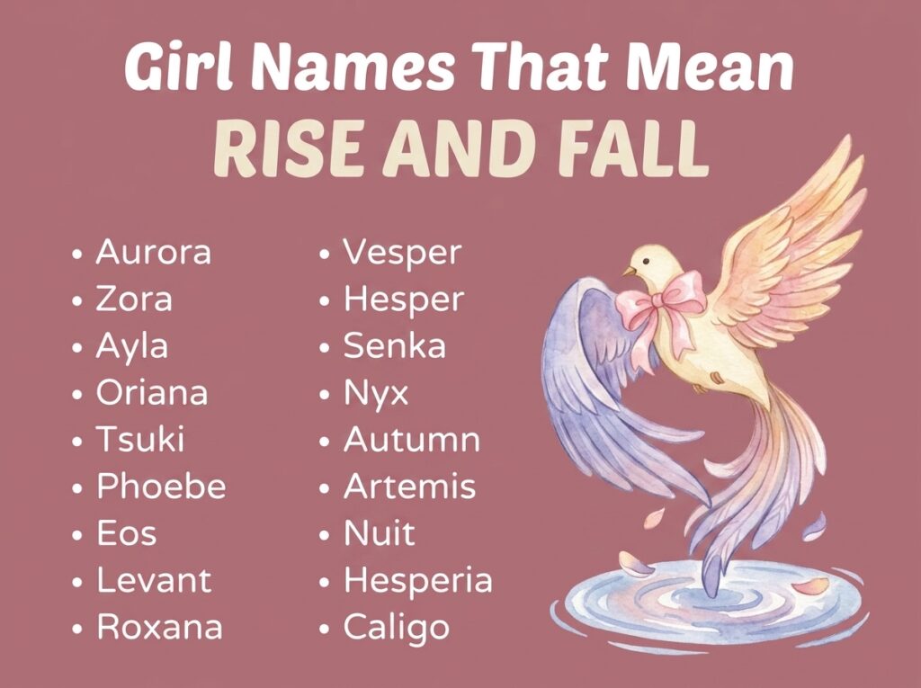 Girl Names That Mean Rise and Fall​
