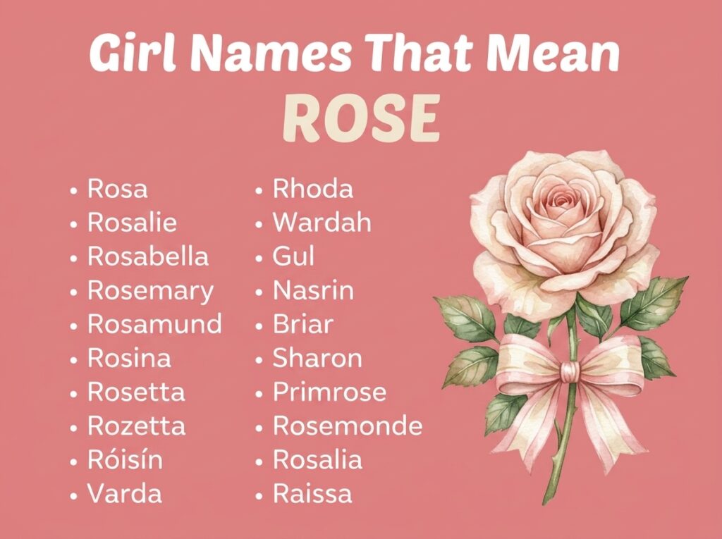 Girl Names That Mean Rose