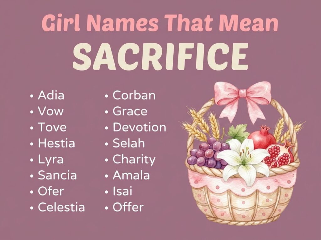 Girl Names That Mean Sacrifice