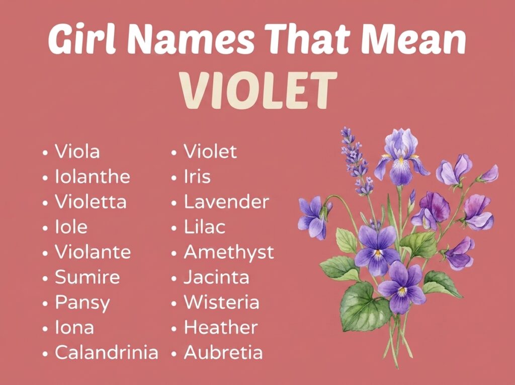 Girl Names That Mean Violet​
