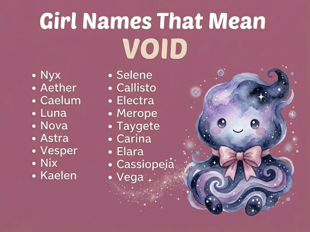 Girl Names That Mean Void
