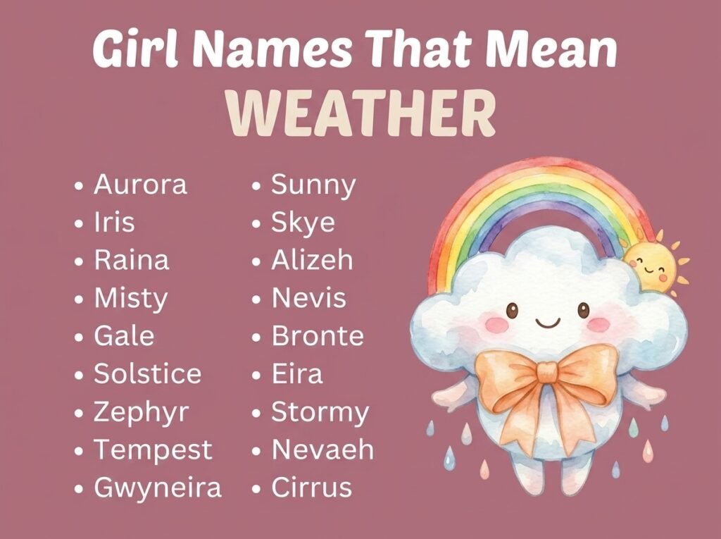 Girl Names That Mean Weather