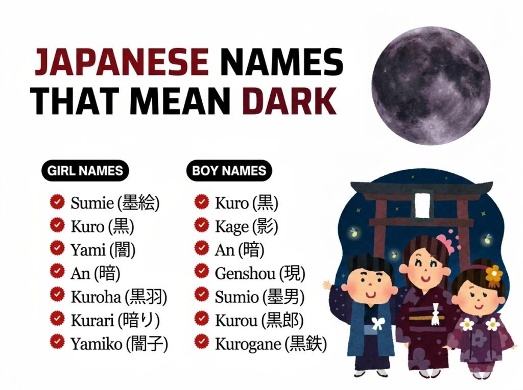 Japanese Names That Mean Dark