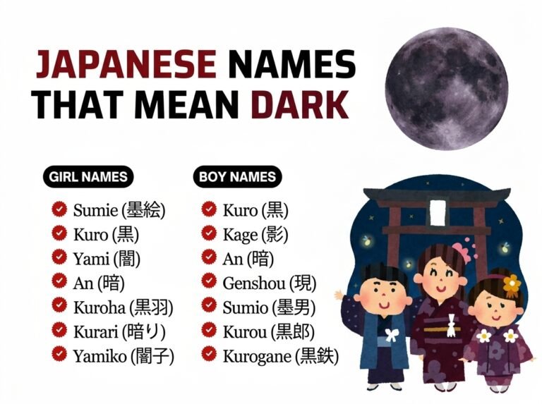 Japanese Names That Mean Dark