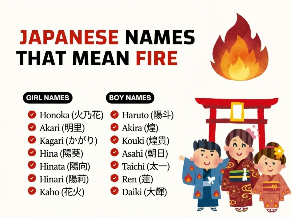 Japanese Names That Mean Fire