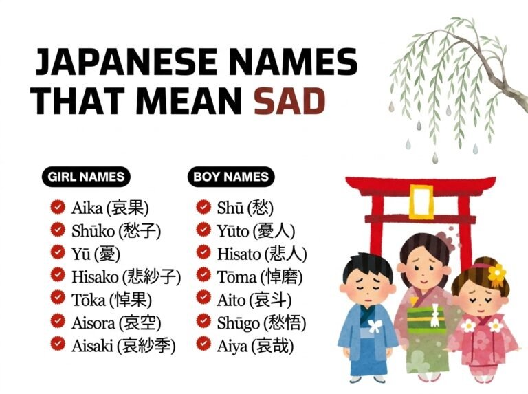 Japanese Names That Mean Sad/Sorrow