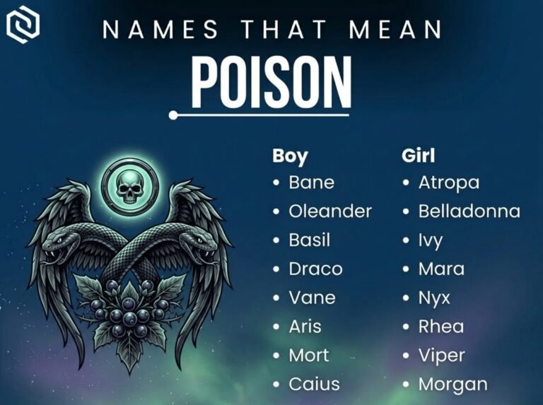 Names That Mean Poison or Cursed