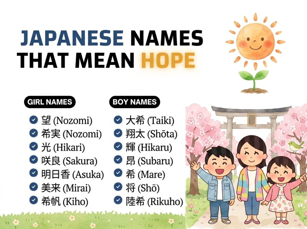 Japanese Names That Mean Hope
