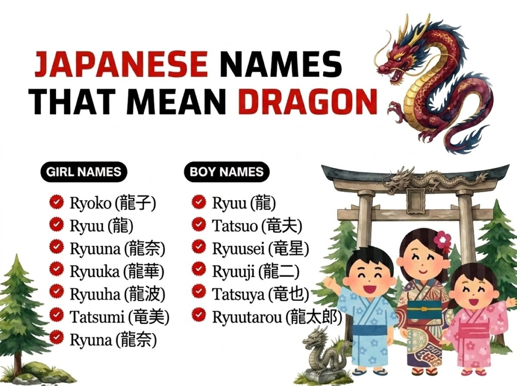 Japanese Names Meaning Dragon
