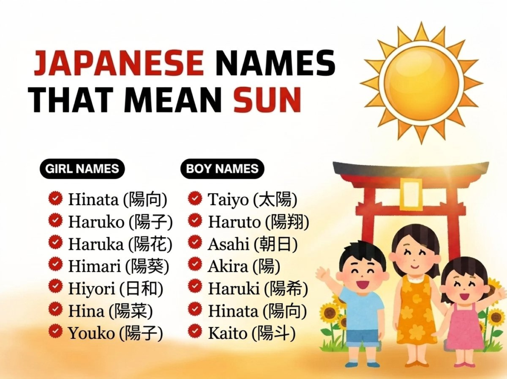 Japanese Names That Mean Sun