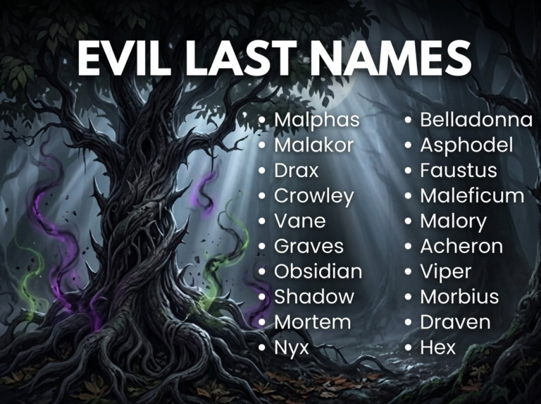 Last Names That Mean Evil