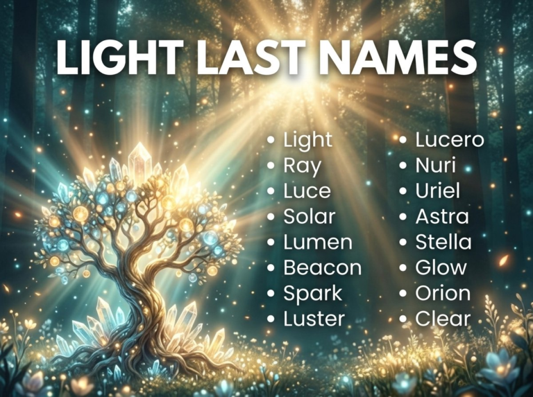 Last Names That Mean Light