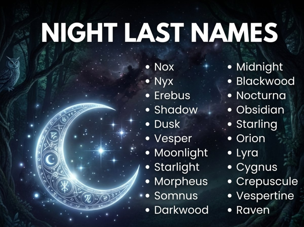 Last Names That Mean Night